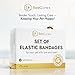 BeeCare+ Self-Adhering Cat and Dog Wound Care Bandages – 6 pcs x 5 cm Set of Elastic Dog Bandages for Wounds Prevent Licking and Scratching – Made from Breathable Rubber Latex