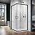 ELEGANT Corner Shower Enclosure 36 in.D x 36 in. W x 72 in. H, Double Sliding Corner Shower Door with 1/4 in. Tempered Glass, Sliding Shower Enclosure in Black (Shower Base Not Included)