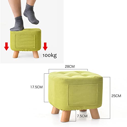 Repose-Pieds Bois Soulagement Jambes Pouf Triangulaire Vert - 4