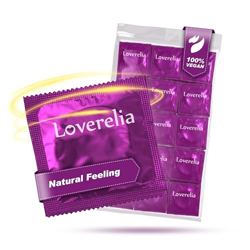 Loverelia Kondome Natural Feeling - 50 Stück - Kondom für ein natürliches Erlebnis - gefühlsechtes und intensives Liebesspiel - Naturkautschuk Latex - Vegan – Gefühlsecht