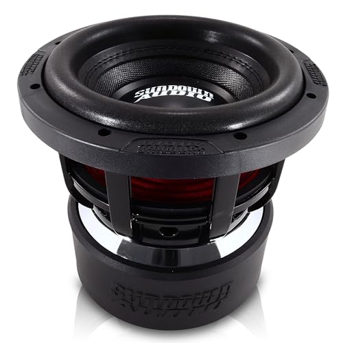 Sundown Audio X v.4 8' Dual 2 Ohm Subwoofer – 1000W RMS, Triple Stacked Magnet, 3' VC, Mega-Roll v.2 Surround, High Excursion 19mm Xmax, Deep Bass Optimized for Small Ported Boxes