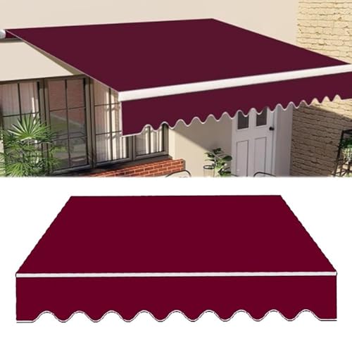 genérico Toldo retráctil de para Patio, con Cubierta de Repuesto, Impermeable, con protección UV, para balcón, jardín y Ventana no Incluye Soporte para sombrilla (Burdeos, 200 x 150 cm)
