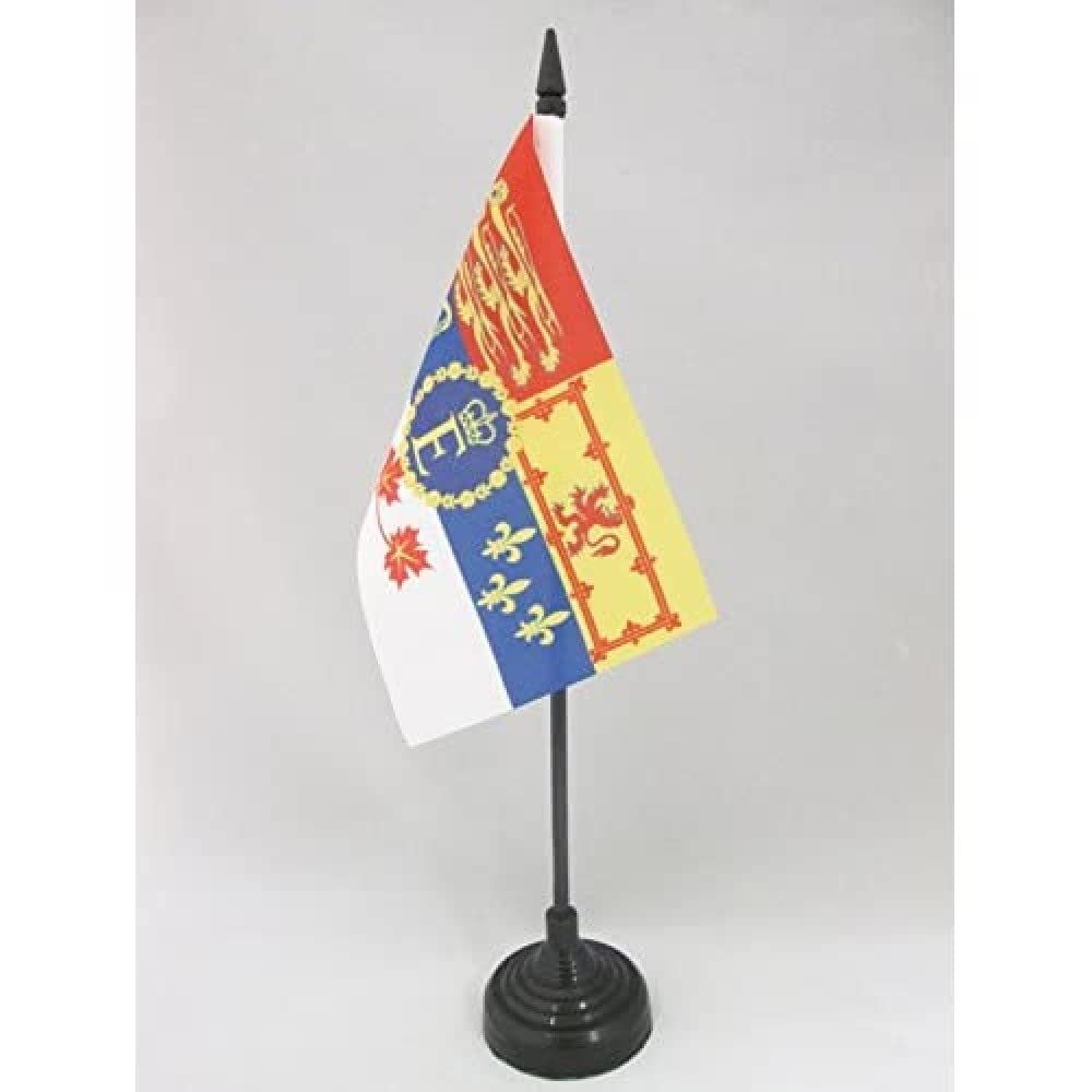 AZ FLAG, Kingdom of Canada Table Flag 4'' x 6'', Royal Canadian Office Mini Banner 100% Polyester 15 x 10 cm