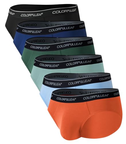 COLORFULLEAF Bamboo Briefs 6-Pack