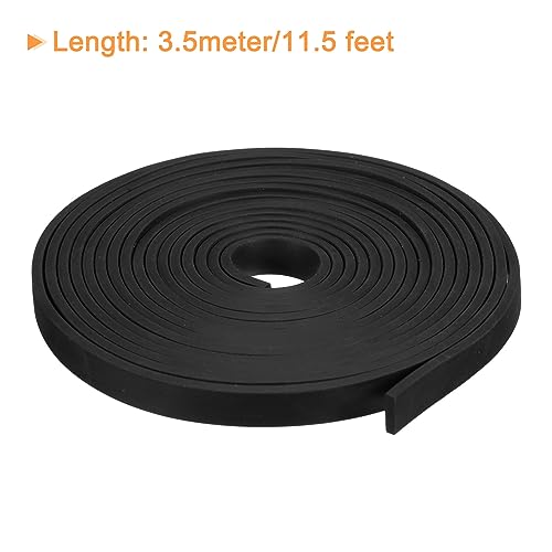 sourcing map Gummistreifen Neoprene Gummi Blatt Rollen 10mm(B) x3mm(T) x3.5m(L) Anti-Rutsch Vollgummi Gummidichtung Streifen für Dichtungen Isolierend Heimwerker Abdichtung Basteln Schutz