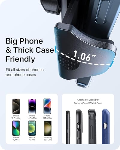 andobil Phone Mount for Car (Bumpy Roads Friendly) Military-Grade Car Phone Holder Mount Universal Phone Holder for Your Car Dashboard-Windshield-Vent fits iPhone 15 14 13 12 Pro Max Samsung S24 Ultra - Image 6