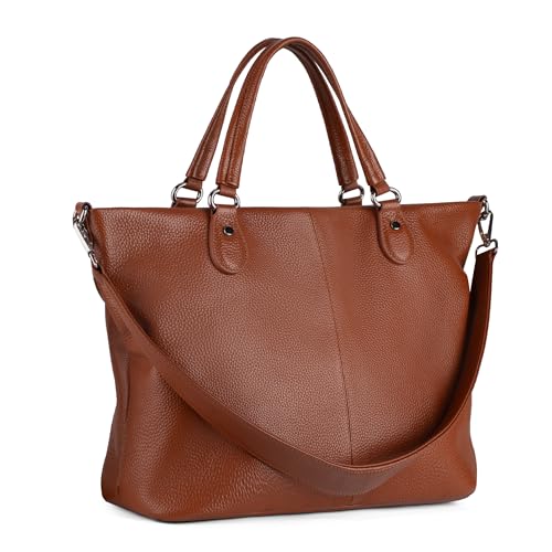 befen Brown Soft Real Leather Tote