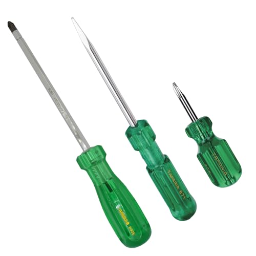 Image of TAPARIA, 3 PC SET, 1 x POKER SCREWDRIVER, 1 x 2 IN 1 STUBBY SCREWDRIVERS & 1 X HEXAGONAL SCREWDRIVER, (871, 974, H905). Used for Industrial app, DIY, Electricals, Professional and Home use.