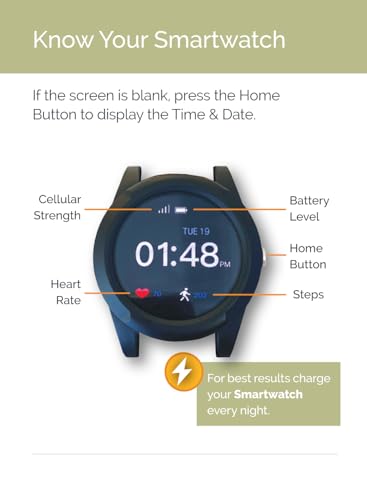 Connected Caregiver Safety+ 4G Medical Alert System for Seniors: Smart Watch, Fall Detection, 24/7 Monitor, WiFi Locate, SOS Button, Small, Lightweight, (Call to Activate) - Image 3