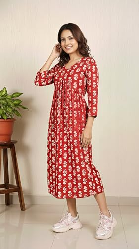 Image of Women's Casual Rayon Anarkali Kurta for Women & Girls| Women's Kurtas & Kurtis
