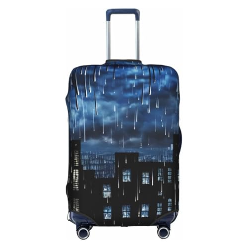 The Blue Binary Print Luggage Cover For Suitcases, Travel Case Protector, Simple & Convenient Installation