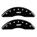 MGP Caliper Covers 28001SMGPBK Black Powder Coat Finish Engraved Front/Rear MGP Caliper Cover, (Set of 4)