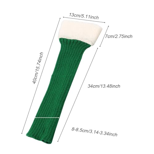 Image of Winter Leg Warmers for Women and Girls Warm Knitted Socks Knitted Wool Crochet Long Boot Socks New Year's Day Socks Christmas Socks