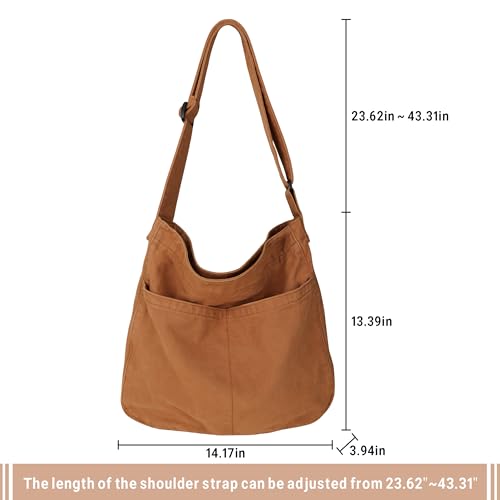 Bolso Tote de Lona para Mujer Grande Hobo Cruzado Casual miniatura 6