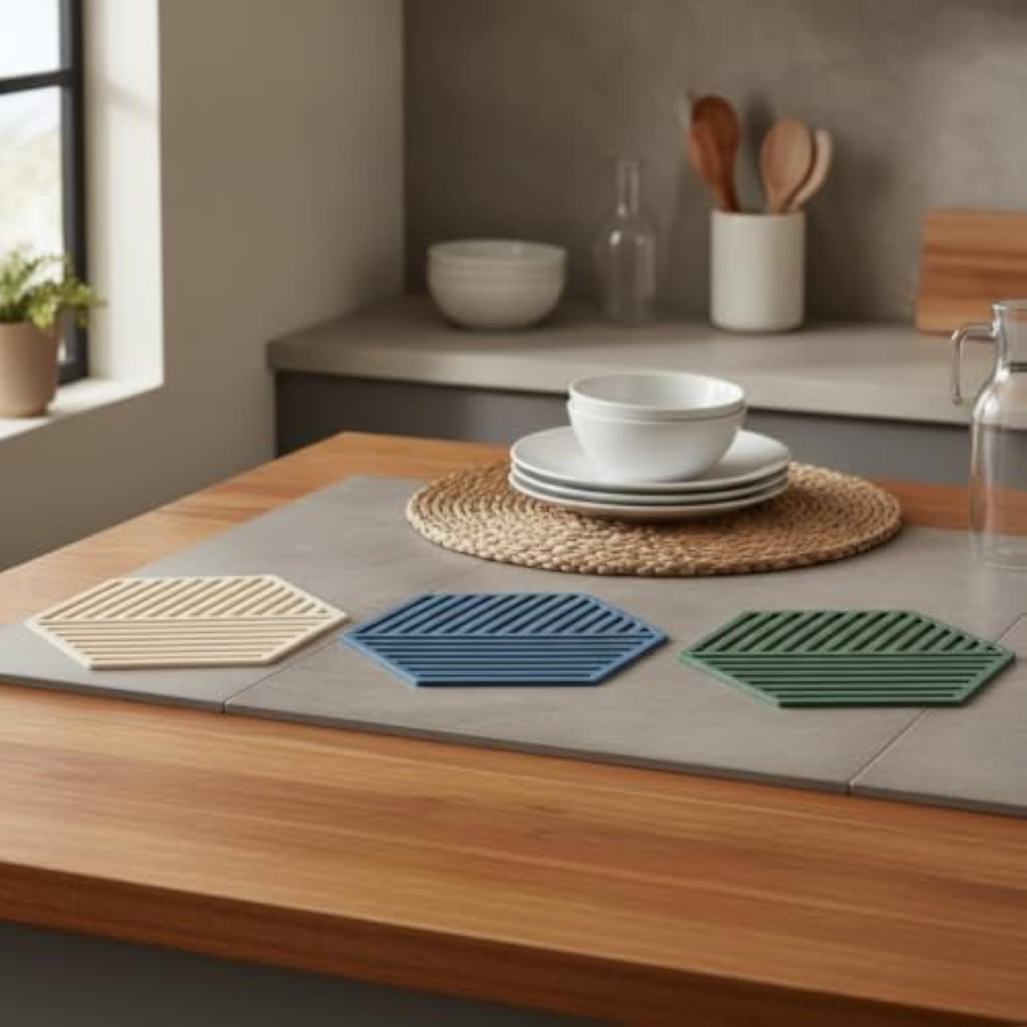 Silicone Heat Resistant Placemats for Kitchen Table