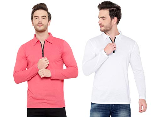Image of Men's Full Sleeve Zip Collared Neck Pack of 2