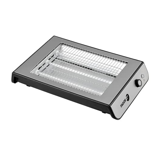 FAGOR - Tostador plano QuickToast Inox 900W de potencia y exterior completo de acero inoxidable. Triple resistencia y 6 posiciones de tostado.