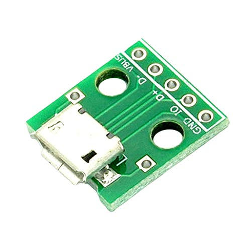 yotijar Conector Fêmea Micro USB para Adaptador de Placa PCB DIP 2,54 Mm para Kit