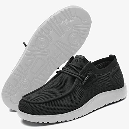 Image of Mens Wide Shoes Casual Slip On Shoes for Men - Men Loafers Wide Comfortable Boat Shoes with Arch Support