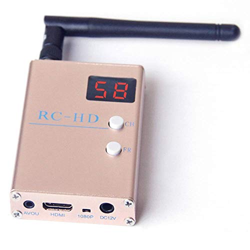 FPV 5,8 GHz 48 canali ricevitore video RC-HD 1080 P uscita e A/V e con antenna 2DBi per drone da FPV