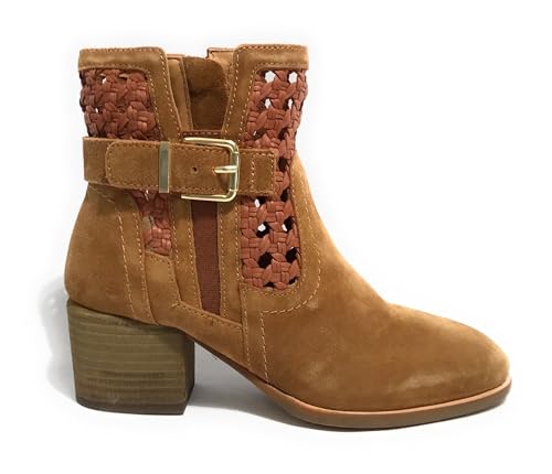 Tronchetto in pelle CAFèNOIR bottines tressées marron maroquinerie italienne élégante