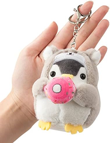 Men Women Creative Cute Lovely Cosplay Costume Play Changing Clothes Donut Penguin Pendant Keychain Key-Chains Keyring Gift Pendant Handbag Tote Purse Backpack Decoration Car Key -Shiba Inu image 5