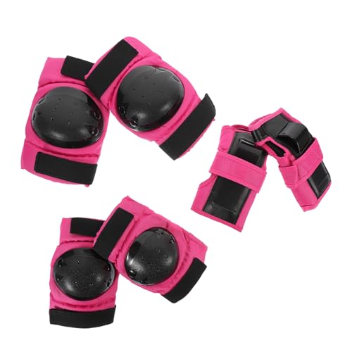 NULYLU Skateboarding Protective Gear 6pcs Elbow Knee Wrist Pads Set Mesh Durable for Boys and Girls Adults