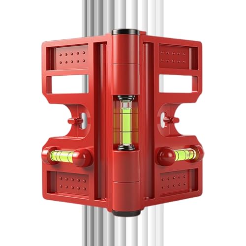 Shitafe パイプレベル,磁気式 折りたたみ式 調整可能 工具 - フェンスポスト レベル調整 工具,家庭用 屋外 ドア取付 ウィンドウ取付 家具組立 床修理 固定 カウンタートップ