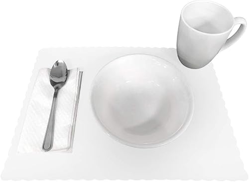 Miniatura 3 de Raise Products Manteles individuales decorativos desechables de papel, elegantes manteles individuales de papel con borde de lujo, manteles