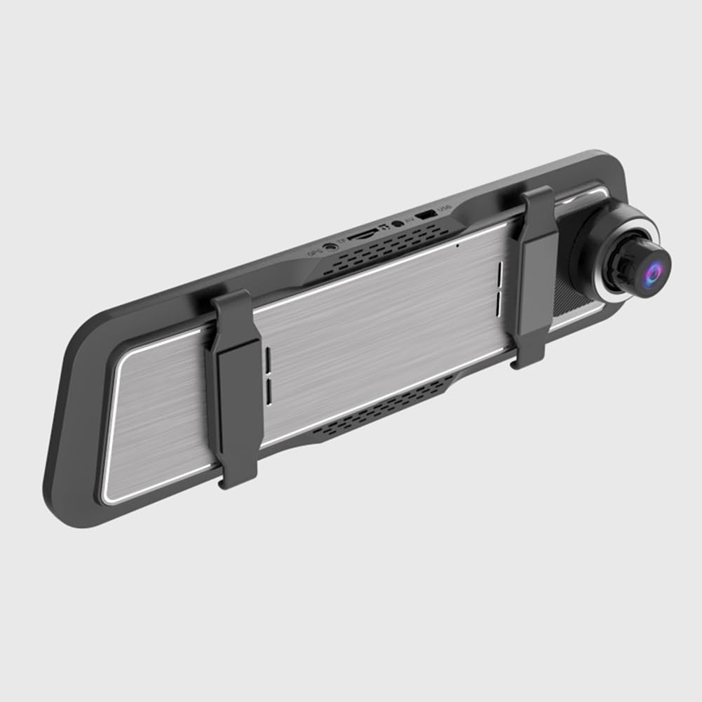 SHABD Grabadora de ConduccióN de 10 Pulgadas Espejo Retrovisor 4K HD Pantalla GrabacióN Dual Delantera y Trasera TeléFono MóVil WiFi