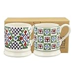 Emma Bridgewater Christmas Quilt Set of 2 1/2 Pint Mugs (Boxed)