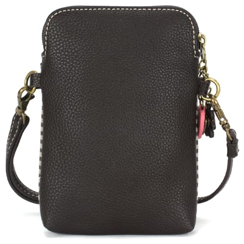 Image of CHALA Cell Phone Crossbody Purse-Women PU Leather /Canvas Multicolor Handbag with Adjustable Strap