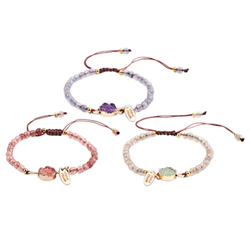 Pulseras tejidas de piedra ULTECHNOVO joyería fina de aleación con diseño creativo
