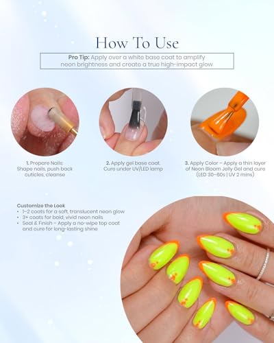 Set de Esmaltes Jelly Gel Neon Bloom 6 Colores miniatura 4