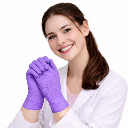 adbeni Nitrile Gloves | Disposable & Powder Free | Premium | for Food Handling, Lab Work, Medical Examination, Kitchen, Cleaning, Cooking, Salon, Spa, Gardening, Industrial, Travel & Grooming
