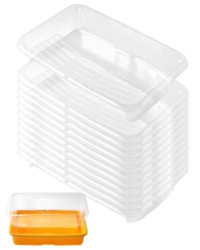 VOOMEY 12-Pack Paint Tray Liners 18 Inch Disposable Paint Roller Tray Liners for 18 Paint Trays Deep-Well Paint Pan Liners Easy Clean & Quick Color Change(Compatible with 18 Inch Paint Trays Only)