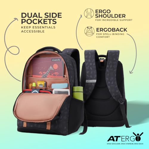 Image of Harry Potter x American Tourister Hogwarts Backpack | 3 Compartments | AT Interchangeable Badges & Playful Stickers | Rain Cover | 35L Bag for Women & Men | Jet Black | 1 Year Global Warranty
