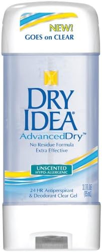 Clear Gel Anti-Perspirant & Deodorant, Advanced Dry, Unscented Hypo-Allergenic, 3.0 Ounce Tubes Packaging May Vary (Pack of 4)