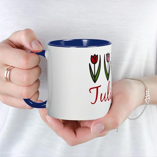 Taza de cerámica 11 oz estilo Tulip Festival miniatura 5