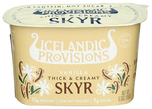 Icelandic Provisions, Yogurt Skyr 1.5% Vanilla, 5.3 Ounce