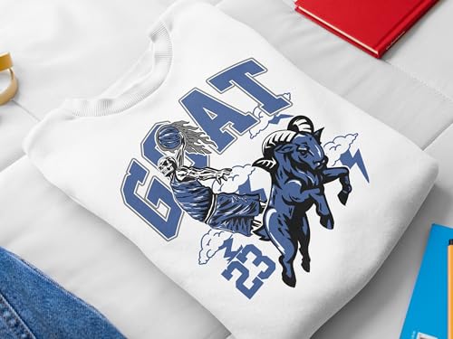 AJ 12 French Blue 12s Shirt, Goat 23, Shirts Match Sneakers 2D Sneaker BlackWhite Sweatshirt2