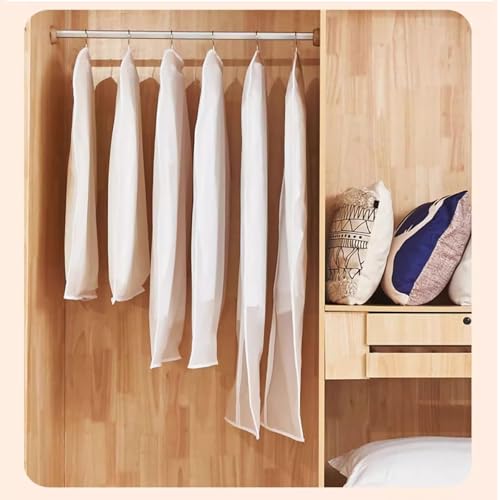 Clear Garment Bags, Breathable Dustproof Suit Covers for Hanging Clothes Closet Storage, Zippered Protective Clothes Bags for Jackets, Coats, Dresses, Suits, and Evening Gowns(100cm)4