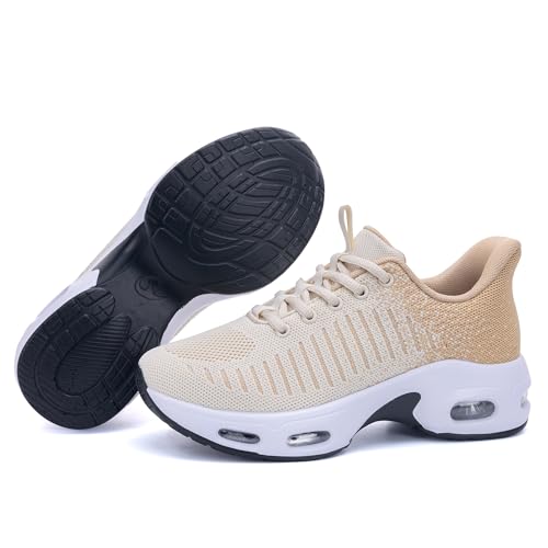Image of Womens Slip On Tennis Sneakers Walking Running Shoes Easy to Wear
