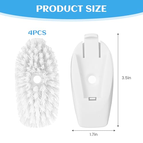 Image of 4Pcs Brush Refill for OXO Good Grips Soap Dispensing Palm Brush, Kitchen Dish Brush Replacement Head for OXO Dish Brush Refill Head, Dish Scrub Brush Kitchen Gadgets Kitchen Scrubbers for Dishes(Oval)