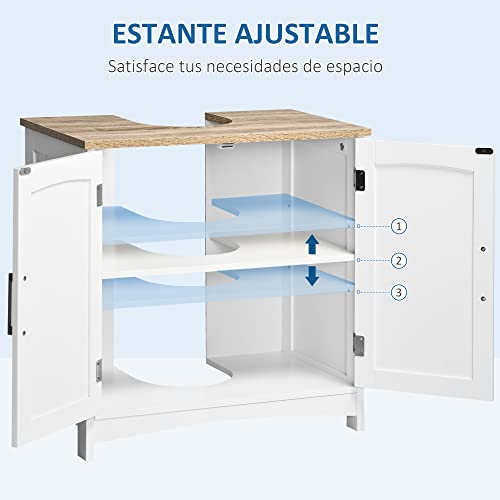 kleankin-Mueble-para-Debajo-del-Lavabo-Armario-de-Suelo-para-Bano-de-Madera-con-2-Puertas-y-Estante-Interior-Ajustable-Estilo-Moderno-Carga-40-kg-60x30x60-cm-Blanco kleankin-Mueble-para-Debajo-del-Lavabo-Armario-de-Suelo-para-Bano-de-Madera-con-2-Puertas-y-Estante-Interior-Ajustable-Estilo-Moderno-Carga-40-kg-60x30x60-cm-Blanco