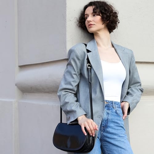 Image of Time Resistance Leather Cross Body Bag for Women Shoulder Bag Messenger Purse Gift Box Included
