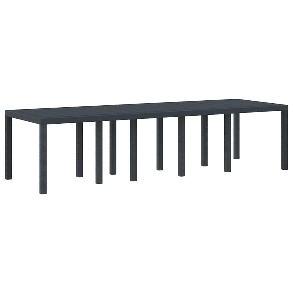 Zestaw do jadalni, 11-częściowy, antracytowy/jasnoszary, polirattanowy, odporny na promieniowanie UV, z poduszkami, na taras i na zewnątrz, nowoczesny design, wytrzymały, łatwy w pielęgnacji