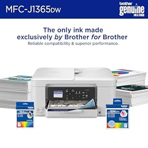 Brother INKvestment 1365 Wireless Color Inkjet All-in-One Printer with Automatic Duplex Printing and 1.8” Color Display | Includes Refresh Subscription Trial(1) (MFC-J1365DW) — photo 4 of 6