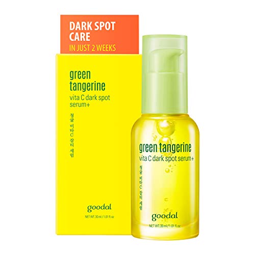 Goodal Green Tangerine Vitamin C Dark Spot Serum for Sensitive Skin | 70% Tangerine Extract, 4% Niacinamide, Arbutin & Tiger Grass to Fade Dark Spots and Post-Acne Hyperpigmentation (1.01 fl oz) (1.01oz, Type 10)