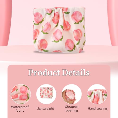 4 Pcs Purse Makeup Bag, 5×5" Waterproof Nylon Flower Small Lipstick Pouch for Purse, Self-Closing Travel Mini Makeup Bag Kit Lipstick Cosmetic Storage Bags4